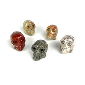Skull Carving Medium Soapstone  Made in Peru 1 Count Assorted 1.5"