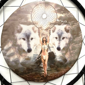 Wolves, 24" D Dream Catcher