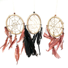 Rustic Twine and Feathers Dream Catcher 15" x 5"