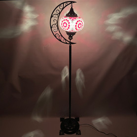 Crescent Moon Floor Lamp B4 Turkish Mosaic Lamp 1 Count Assort