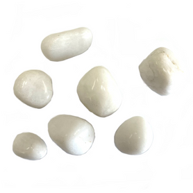White Agate Tumbled Stone by the Pound