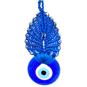 Peacock Evil Eye 3.25" x 7.25" Hand Made in Turkey 1 Count Assorted Color