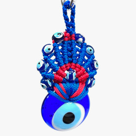 Peacock Evil Eye 1.65" x 4" Hand Made in Turkey 1 Count Assorted Color