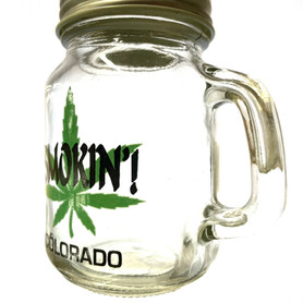Colorado Glass Stash Jar Souvenir with Lid