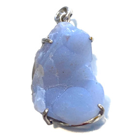 Blue Chalcedony Assorted Shap with Natural Face .12gm With Sterling Silver 1 Count Assorted