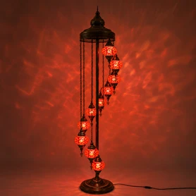 Mosaic Turkish 11 Shade Floor Lamp Assorted Colors
