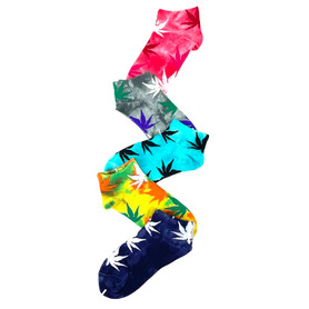 Tie-dyed 80% Cotton 20% Spandex Socks Assorted