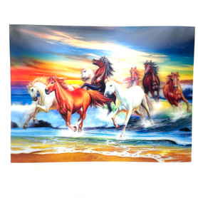 Water Stallions 3D Moving Picture Lenticular Art 11.5" x 15.5" Water Stallions 3D Moving Picture Lenticular Art 11.5" x 15.5"