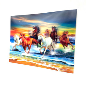 Water Stallions 3D Moving Picture Lenticular Art 11.5" x 15.5" Water Stallions 3D Moving Picture Lenticular Art 11.5" x 15.5"