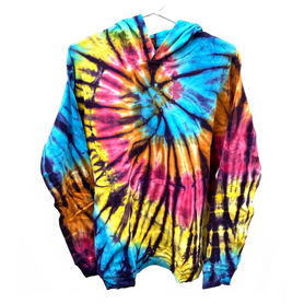 Earthy Tie Dye Long Sleeve Cotton Pullover Hood Assorted Sizes