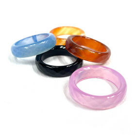 Gemstone Faceted Ring 1 Count Assorted Color