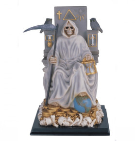 Santa Muerte White Robe 12" H