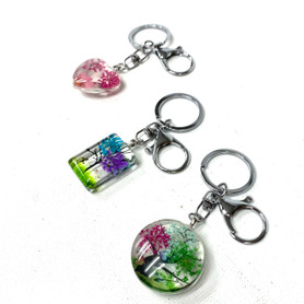 Pressed Flower Keychain 1 Count Assorted Pressed Flower Keychain 1 Count Assorted