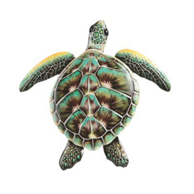 Sea Turtle Green Wall Piece 17.25" x 16.5"