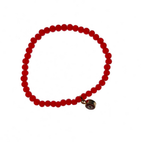 Red Beaded Glass Evil Eye Bracelet Stretchy 1 Count Assorted Red Beaded Glass Evil Eye Bracelet Stretchy 1 Count Assorted