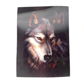 A Wolf's Stare 3D Moving Picture Lenticular Art 11.5" x 15.5"