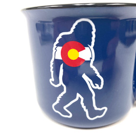 Colorado Bigfoot Blue Ceramic Coffee Mug 14oz