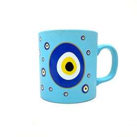 Evil Circle Eyes Light Blue Coffee Mug Cup 1.5 Cup Evil Circle Eyes Light Blue Coffee Mug Cup 1.5 Cup