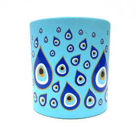 Drippy Evil Eye Light Blue Coffee Mug Cup 1.5 Cup Drippy Evil Eye Light Blue Coffee Mug Cup 1.5 Cup