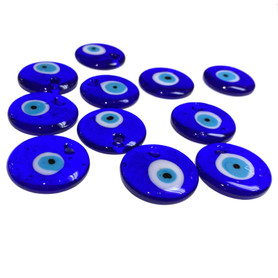 Solid Glass Evil Eye Bead 3cm  1.15" 1 Count