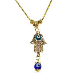 Hand of Fatima Gold Necklace Made in Turkey Hand of Fatima Gold Necklace Made in Turkey