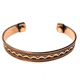 Chain Waves - Handmade Copper Bracelet with Magnetic Field 5608