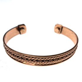 Three Chains Handmade Copper Bracelet with Magnetic Field 5613