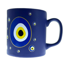Evil Circle Eyes Dark Blue Coffee Mug Cup 1.5 Cup Evil Circle Eyes Dark Blue Coffee Mug Cup 1.5 Cup
