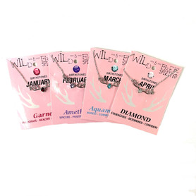 Antler Birthstone Necklace 1 Count Assorted Antler Birthstone Necklace 1 Count Assorted