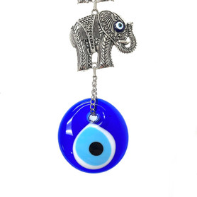 Trunk and Tusk 7 Elephants with Evil Eye 13"x2" EE50058