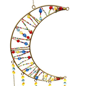 Beaded Crescent Moon Wind Chime IN210135 by Paykoc