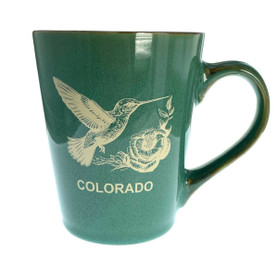 Colorado Humming Bird Willow Green Colored Mug 14oz