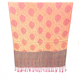 Strawberry Pink Vines Paisley Pashmina Scarf Strawberry Pink Vines Paisley Pashmina Scarf