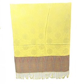 Banana Yellow Vines Paisley Pashmina Scarf Banana Yellow Vines Paisley Pashmina Scarf