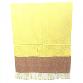 Banana Yellow Vines Paisley Pashmina Scarf Banana Yellow Vines Paisley Pashmina Scarf