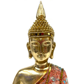 Praying Buddha Poly Statue 11"x18" Praying Buddha Poly Statue 11"x18"