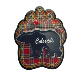 Plaid Colorado Bear Magnet