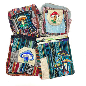 Mushroom Hemp Side Bag Assorted Designs 1 Count