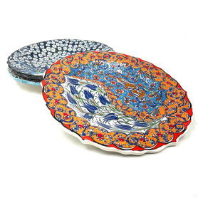 Turkish Porcelain Plate 25cm 9.87" 1 Assorted Turkish Porcelain Plate 25cm 9.87" 1 Assorted