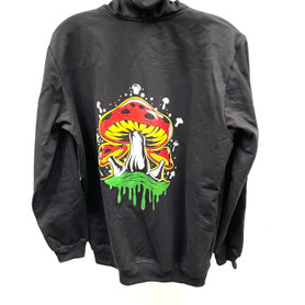 Glow in Dark Mushroom Black  Zip Up 1 Assorted Size