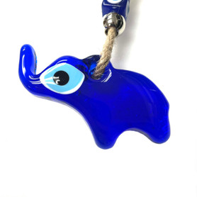 Small Evil Eye Elephant on Jute Rope 4" x 8"