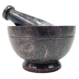 Black Soapstone Mortar and Pestle 4" Black Soapstone Mortar and Pestle 4"