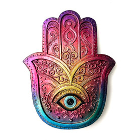 6.2" Hamsa Hand Flat Stick Incense Holder