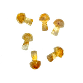 Tiny Citrine Mushrooms pack of 6 pieces .75" Tiny Citrine Mushrooms pack of 6 pieces .75"