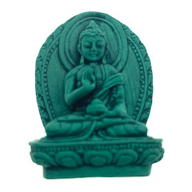 Amoghasiddhi Buddha Turquoise Powder Figurine 1.5"-1.75" Amoghasiddhi Buddha Turquoise Powder Figurine 1.5"-1.75"