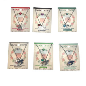 Stainless Steel Bear Birthstone Necklaces 1 Count