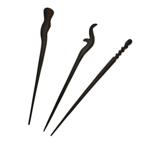 Wooden Wizard Wand Hair Pick from Bali 7"
