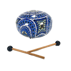 Happy Drum Iron Printed Fatima Hand Evil Eye 8.5" Diameter Happy Drum Iron Printed Fatima Hand Evil Eye 8.5" Diameter