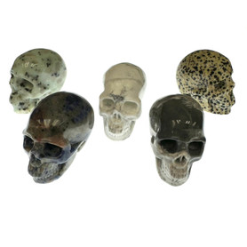 2” Mineral Stone Skulls 1 Count Assorted 2” Mineral Stone Skulls 1 Count Assorted