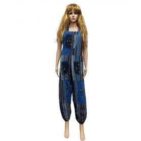 Cotton Tie Dye Blockprint Patchwork Jumpsuit Assorted Sizes Cotton Tie Dye Blockprint Patchwork Jumpsuit Assorted Sizes